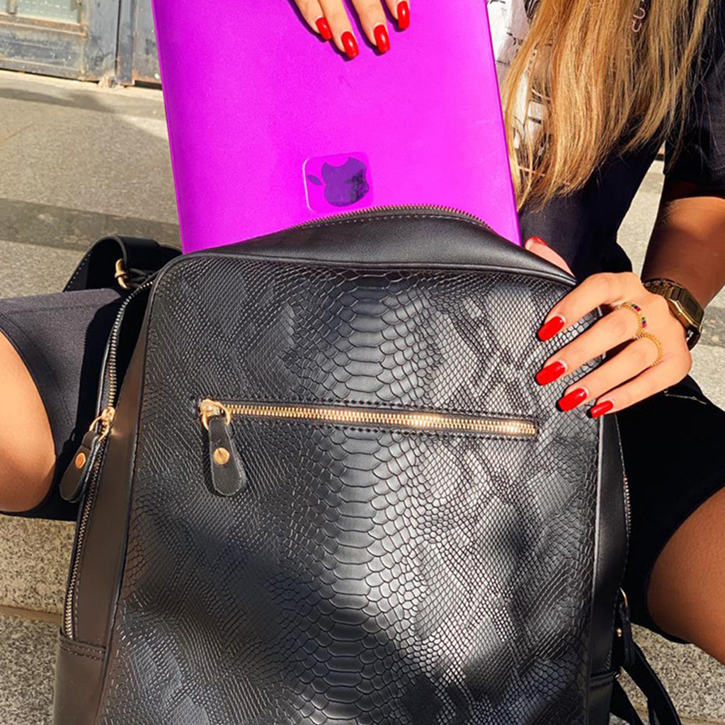 BLACK LAPTOP BACKPACK – Serpenti Egypt