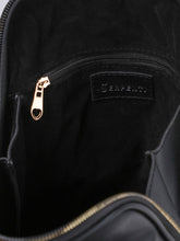 Load image into Gallery viewer, BLACK BACKPACK WITH FRONT "FLORAL" POCKET