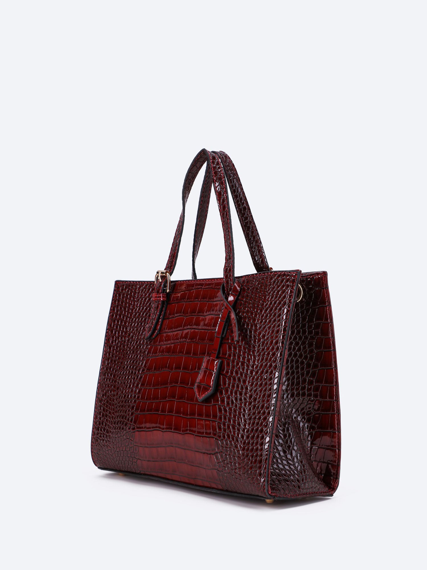 Burgundy clearance croc bag