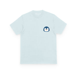 LIGHT BLUE OVERSIZED SHIRT- PENGUIN PRINT #2