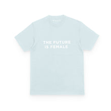 Load image into Gallery viewer, LIGHT BLUE OVERSIZED SHIRT-THE FUTURE IS FEMALE
