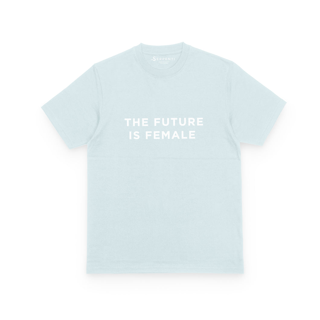 LIGHT BLUE OVERSIZED SHIRT-THE FUTURE IS FEMALE