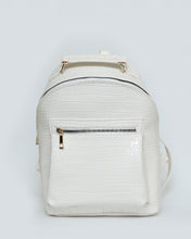 Load image into Gallery viewer, WHITE BACKPACK CROC PATTERN
