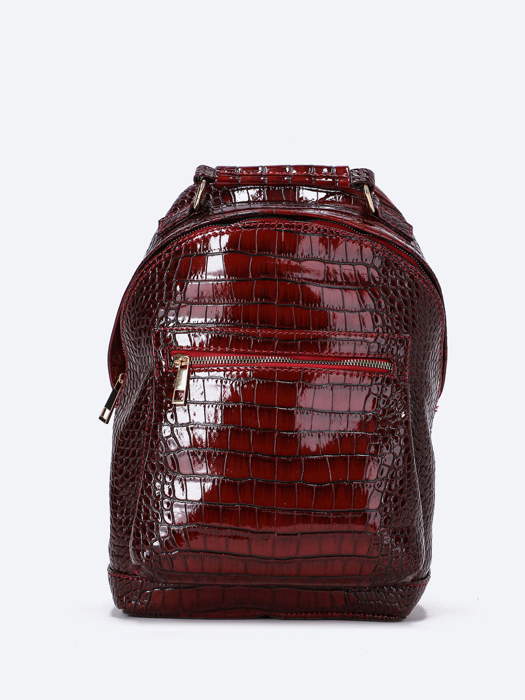 BURGUNDY BACKPACK CROC PATTERN