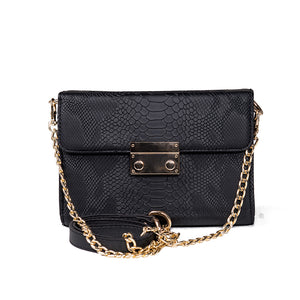 BLACK "KAA" CLUTCH