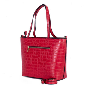 RED CROC TOTE BAG