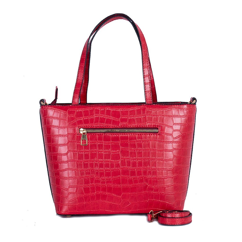 RED CROC TOTE BAG